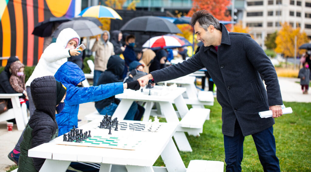 Boro's Gambit. Chess Simul at the Boro of Tysons. November 2021.